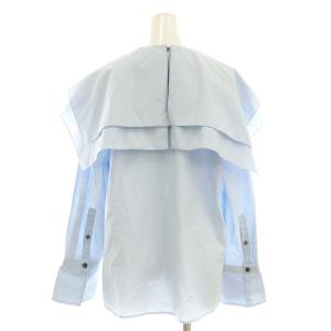 ADORE コットンナイロンダンプブラウス シャツ プルオーバー38 ライトブルー /CX OS SH