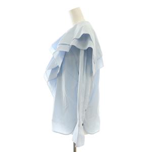 ADORE コットンナイロンダンプブラウス シャツ プルオーバー38 ライトブルー /CX OS SH