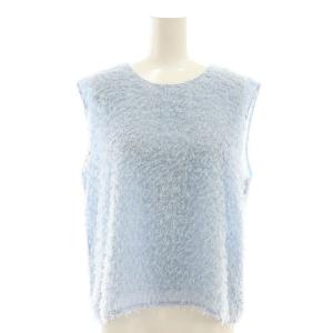 25SS フレンチスリーブふわもこトップス ブラウス プルオーバー 2 ブルー 25212020 /CX