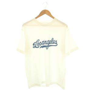 24SS Losangeles プリントTシャツ カットソー 半袖 S ホワイト ネイビー /ES OS