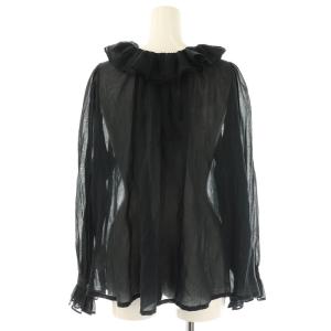 Bilitis dix-sept ans Parisiennen Blouse パリジェンヌブラウス 長袖 シアー 36 ブラック /DO OS