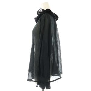 Bilitis dix-sept ans Parisiennen Blouse パリジェンヌブラウス 長袖 シアー 36 ブラック /DO OS