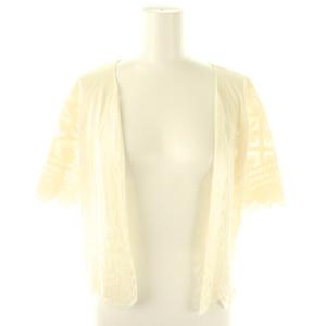 イッセイミヤケ レース ボレロ カーディガン アイボリー /ES OS