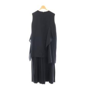 ENFOLD 24AW SQUARE DRAPE DRESS ワンピース 36 ネイビー