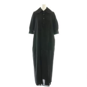 24SS SQUARE-SLEEVES DRESS ワンピース 36 ブラック