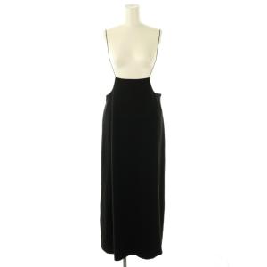 PEダブルクロスサロペットロングSKIRT スカート 38 ブラック /DF OS