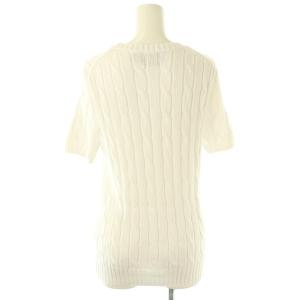 POLO RALPH LAUREN PIMA COTTON 半袖サマーニット セーター M ホワイト /ES OS