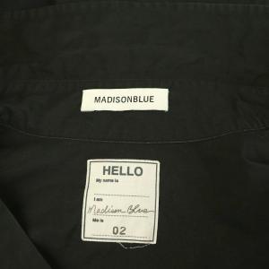 MADISONBLUE J.BRADLEY SHIRT タイプライターシャツ 七分袖 2 ブラック /MY OS