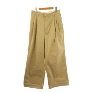 25SS PLEATED WIDE LEG PANTS CHINO S ベージュ