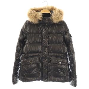 ダウンジャケット アウター ラクーンファー 38 黒 /CX OS