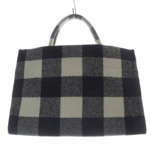 Aimee チェック トートバッグ ハンドバッグ 白 ホワイト 黒 ブラック /SR14