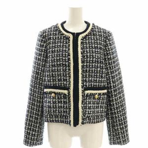 25SS ツイードジャケット ノーカラー 1 ネイビー /HK OS