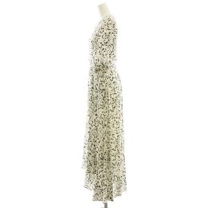 FRAY I.D 24SS ヴィスコースプリントカシュクールワンピース ロング 総柄 1 ホワイト /HK OS