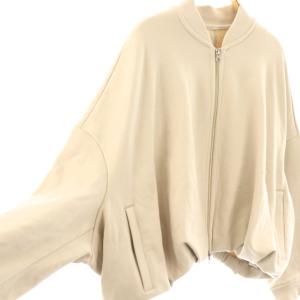 JOURNAL STANDARD LUXE 24AW Elastic ブルゾン ジャケット スウェット ジップアップ ベージュ /DO OS