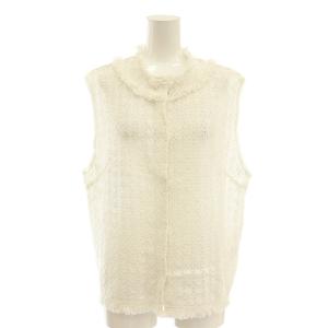 25SS コットンレース ノースリーブブラウス 前開き 白 /CX OS