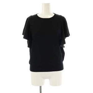 フレアスリーブニットプルオーバー F ブラック /DF OS