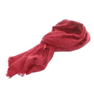 シグネチャー ストール マフラー ウール シルク混 大判 赤 レッド F86011 /AS OS OH