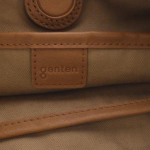 genten フレンチリネン トートバッグ 小 ハンドバッグ ブラウン /YO13 SH