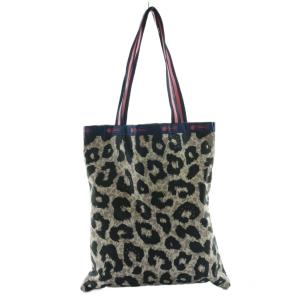 BAYFLOW別注 トートバッグ ハンド レオパード柄 マルチカラー グレー 黒 ブラック /SS OS