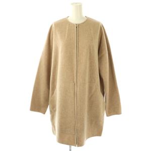 LAMBSWOOL MELTON BELL COAT SZ コート アウター ノーカラー ジップアップ