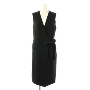 ADMIRAL CREPE LIVWILTH ロングベスト ジレ 2 ブラック /HK OS