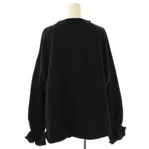 BEARDSLEY 25SS 袖口フリルトレーナー スウェット プルオーバー F 黒 /CX OS