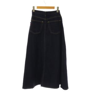Spick&Span SPP998 SOMETHING ハイパー マキシ デニムスカート ロング フレア ジッパーフライ コットン