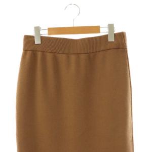 MUSE de Deuxieme Classe 23AW WISH TIGHT SK ニット スカート ロング タイト ウール キャメル /NR OS