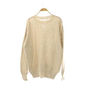 Deuxieme Classe VOLUME SLEEVE KNIT リネン ニット セーター 長袖 ライトベージュ /NR OS