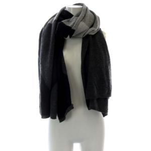 Johnstons of Elgin ジョンストンズ オブ エルガン ストール マフラー ニット カシミヤ グレー ブラック /YO17