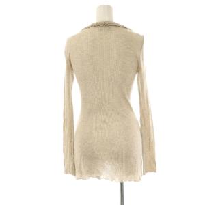 BURBERRY BLUE LABEL シルク混 ロングカーディガン ニット 38 ベージュ /DF OS