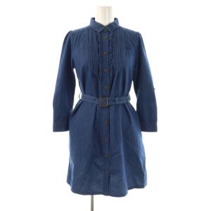 デニムシャツワンピース ミニ 36 ブルー /DF OS