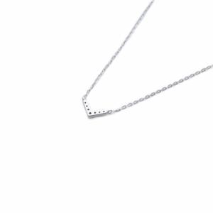 ete レイヤー ダイヤモンド ネックレス ペンダント K10WG ホワイトゴールド /SR1