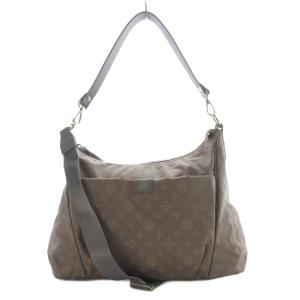 ハンドバッグ ワンハンドル ショルダーバッグ 2way 斜め掛け モノグラム 総柄 ナイロン ブラウン