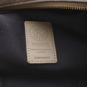 russet ハンドバッグ ワンハンドル ショルダーバッグ 2way 斜め掛け モノグラム 総柄 ナイロン ブラウン