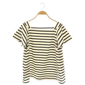 24年 44655 トップス セーヌ カットソー 半袖 ボーダー 40 ブラック オフホワイト /ES