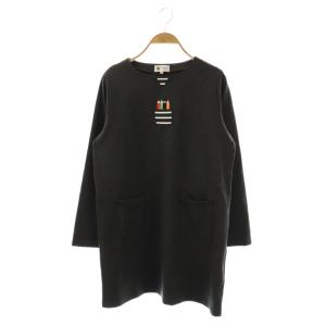 CLUB 吸湿発熱ポンチプルオーバー チュニック ワンピース 2 チャコール /ES OS