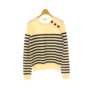 ウールマリンボーダーニット セーター 長袖 XS アイボリー ブラック 485179 /DO OS