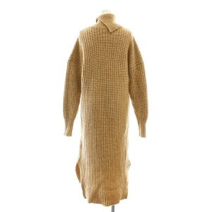 nagonstans アルパカ ウール タートルネック ニットワンピース 38 ベージュ /CX OS