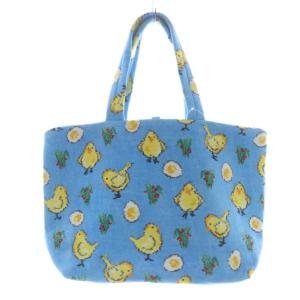 ピオピオ トートバッグ ハンドバッグ 青 ブルー /SR