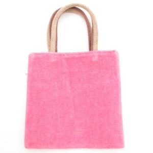 FEILER タグ付き キャンディーバー ミニ トートバッグ ピンク 桃色 総柄 /GV