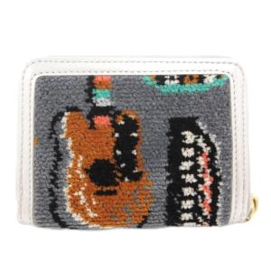 FEILER ミュージックラバー コインケース 小銭入れ ラウンドファスナー 総柄 グレー シルバーカラー /GV