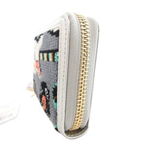 FEILER ミュージックラバー コインケース 小銭入れ ラウンドファスナー 総柄 グレー シルバーカラー /GV