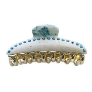 ティアラクイーン クリップ Mサイズ 青 ブルー ゴールド色 /SR41