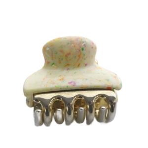 acca マーブル ミニヘアクリップ アイボリー ゴールド色 /SR53