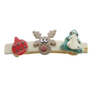 クリスマス バレッタ ベージュ /SR3