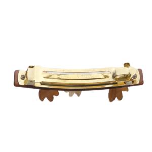 Alexandre De Paris トンボ バレッタ ロゴ 茶 ブラウン /SR15