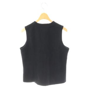 Theory 25SS Texture Boucle Button Front Gilet ニットジレ ベスト S ブラック