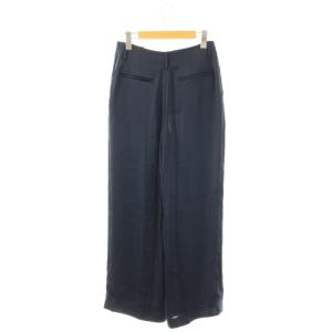 Theory 25SS Crushed Satin R SL CLASSIC PNT パンツ ワイド 0 ネイビー /HK