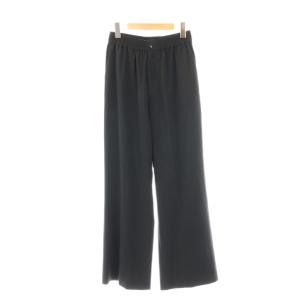 STRETCH WIDE LEG PANTS パンツ ワイド ジッパーフライ 2 ブラック /DO OS